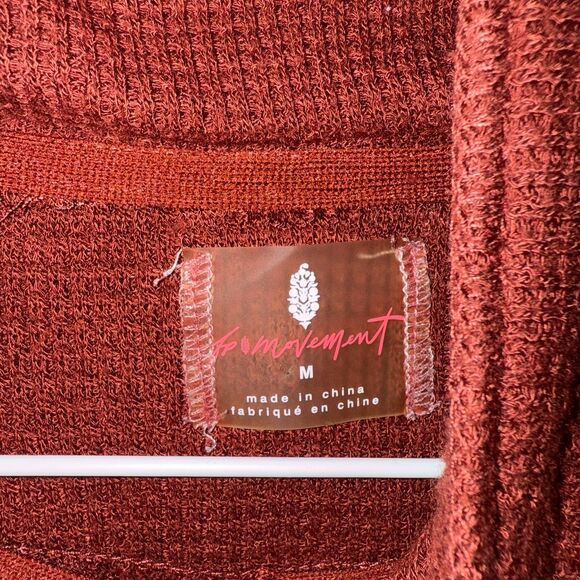 FP Movement Waffle Thermal Half Zip Top - Nutshell M - Picture 3 of 6